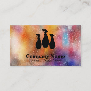 Tarjeta De Visita Acuarela elegante del purpurina del servicio de la