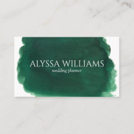 Tarjeta De Visita Acuarela Emerald Green Lujo moderno