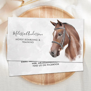 Tarjeta De Visita Acuarela equina equina ecuestre personalizada
