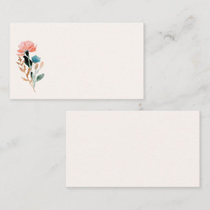 Tarjeta De Visita Acuarela Floral