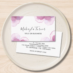 Tarjeta De Visita Acuarela Floral