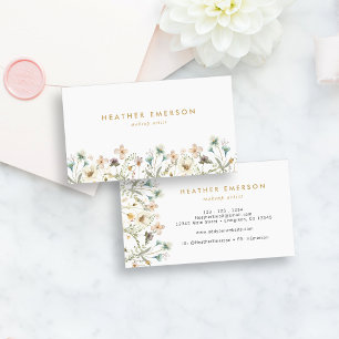 Tarjeta De Visita Acuarela floral