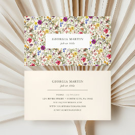 Tarjeta de visita acuarela Floral