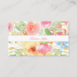 Tarjeta de visita acuarela Floral