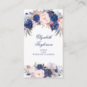 Tarjeta De Visita Acuarela floral de la marina