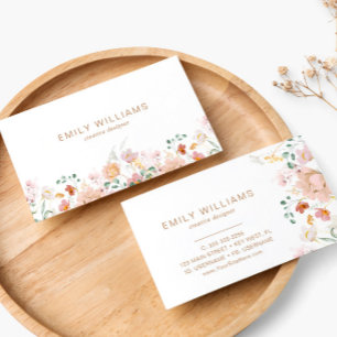 Tarjeta de visita acuarela Floral Floral