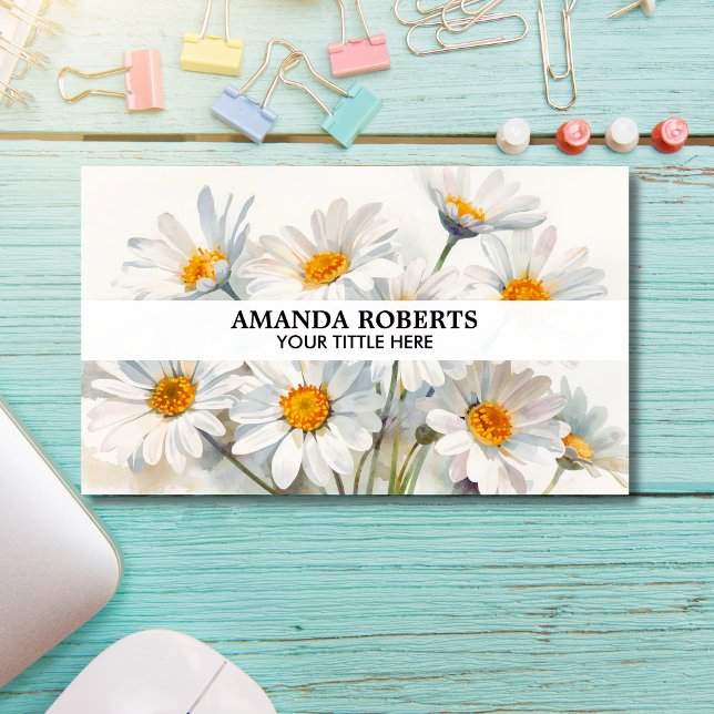 Tarjeta De Visita Acuarela Floral Personal (Subido por el creador)