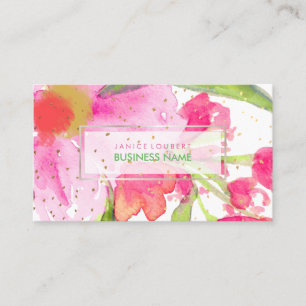 Tarjeta De Visita Acuarela floral PixDezines/espectro de mayo/flor d