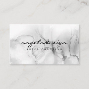 Tarjeta De Visita Acuarela gris negro blanco