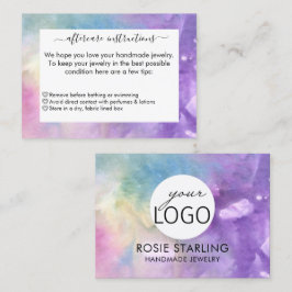 Tarjeta De Visita Acuarela Joyería Hecha a Mano Acompañamiento de Ne