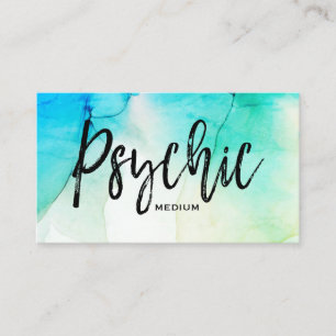 Tarjeta De Visita *~* Acuarela Lector Espiritual Psicológico Medio