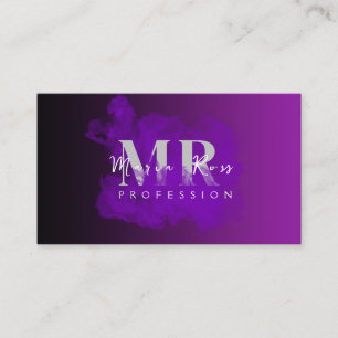 Tarjeta De Visita Acuarela Logotipo púrpura Rosa Humo púrpura dorado