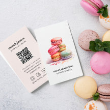 Acuarela Macarons Sweet Cake Social Icon QR CODE