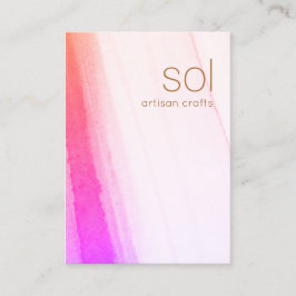 Tarjeta De Visita Acuarela magenta rosa artificial