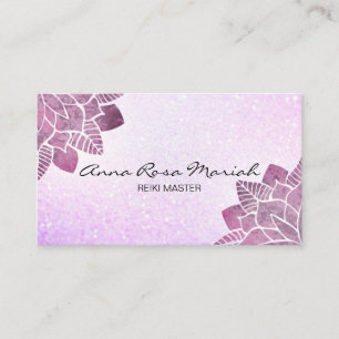 Tarjeta De Visita *~* Acuarela Mandala Purpurina curar el Reiki de y
