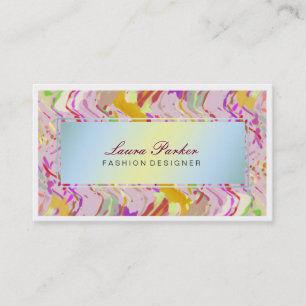 Tarjeta De Visita Acuarela Maquillaje Artista Cabello Estilista Oro 