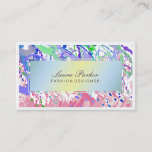 Tarjeta De Visita Acuarela Maquillaje Artista Cabello Estilista Oro 