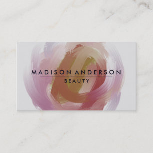 Tarjeta De Visita Acuarela Moderna, Sencilla y Clásica Belleza Rosa