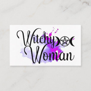 Tarjeta De Visita Acuarela mujer brujera