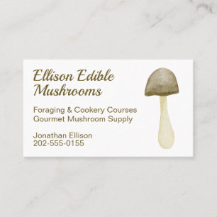Tarjeta De Visita Acuarela Mushroom