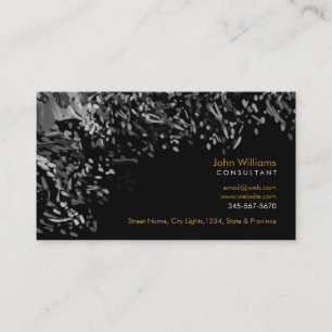 Tarjeta De Visita Acuarela Naturaleza moderna Pinturas en blanco y n