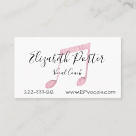 Tarjeta De Visita Acuarela Notas musicales Personalizado Código QR