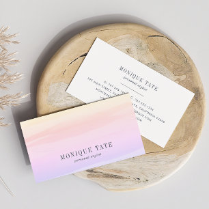 Tarjeta De Visita Acuarela Pastel Sunset