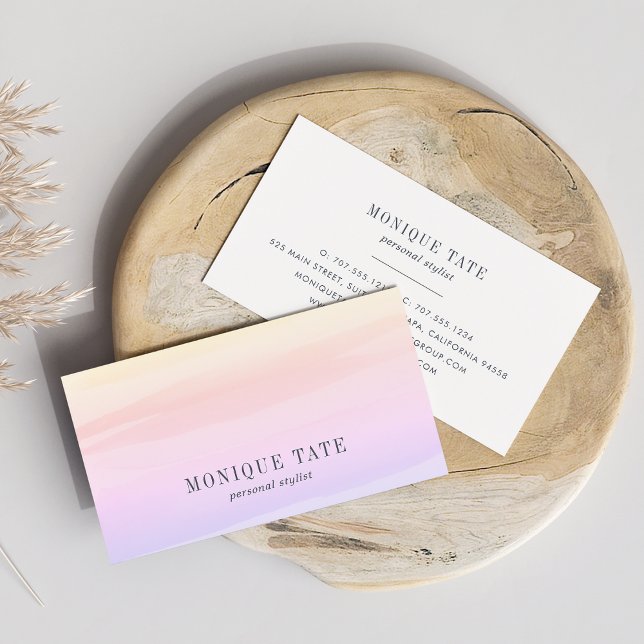 Tarjeta De Visita Acuarela Pastel Sunset (Subido por el creador)
