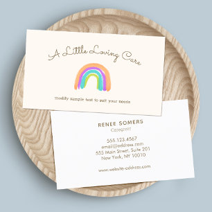 Tarjeta de visita acuarela Rainbow Careger