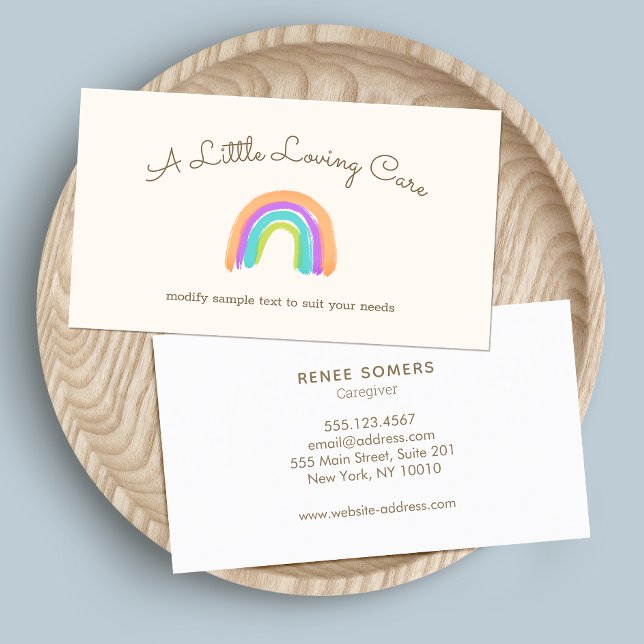 Tarjeta de visita acuarela Rainbow Careger (Subido por el creador)