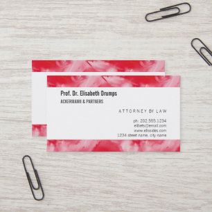 Tarjeta De Visita Acuarela Roja Elegante 