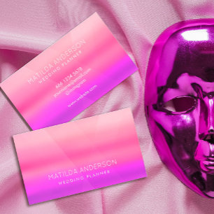 Tarjeta De Visita Acuarela rosa caliente moderno