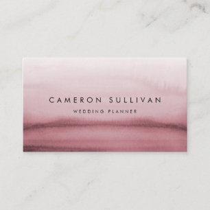 Tarjeta De Visita Acuarela rosa Ombre moderno