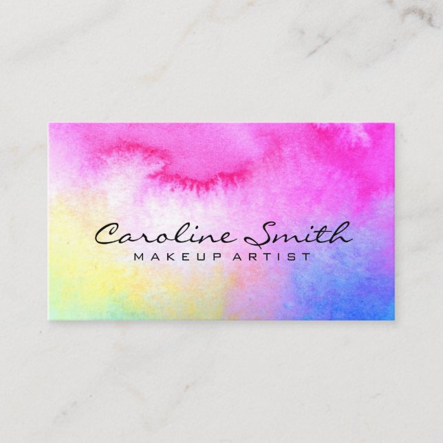 Tarjeta De Visita Acuarela soñadora (Anverso)