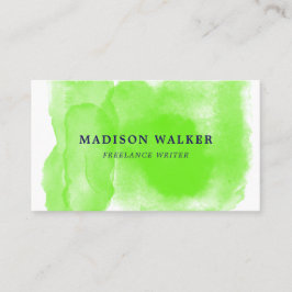 Tarjeta De Visita Acuarela verde