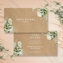 Acuarela Verde Floral Rústico Kraft