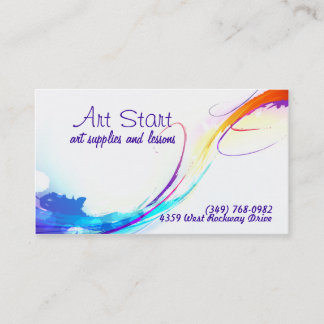 Tarjeta De Visita Acuarelas brillantes III