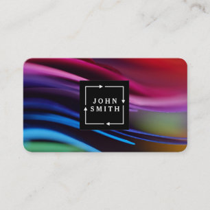 Tarjeta De Visita Acuarelas Modernas MulticOLOR Abstractas Geniales 