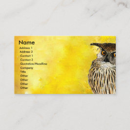 Tarjeta De Visita Acuarelas profesionales del diseño el | del pájaro