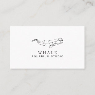 Tarjeta De Visita Acuario de ballenas de peces modernos