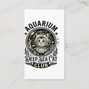 Tarjeta De Visita Acuario Gato de Mar Profundo Gráfico Divertido - A
