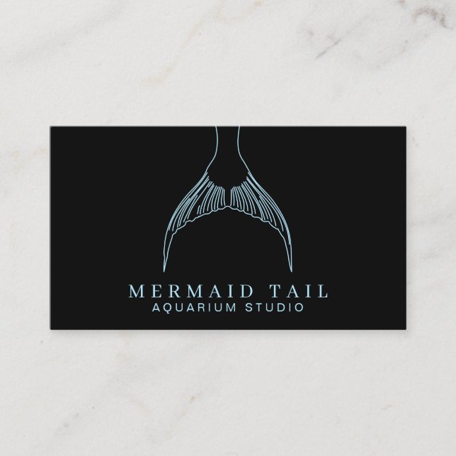 Tarjeta De Visita Acuario Mermaid Tail (Anverso)