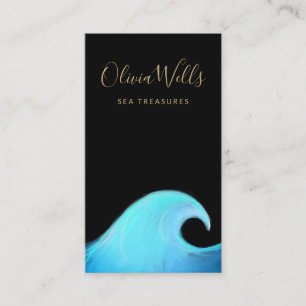 Tarjeta de visita acuática Ocean Wave Coastal