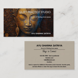 TARJETA DE VISITA ACUERDO DE PAZ   RETRATO DE MEDITACIÓN