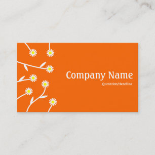 Tarjeta De Visita Acuerdo sobre las flores - Naranja FF6600