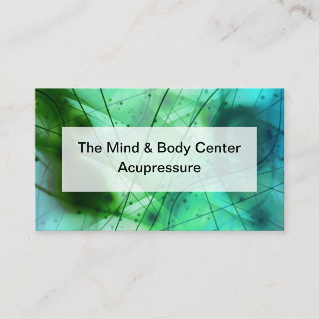 Tarjeta De Visita Acupresión Y Diseño Acupressurista (Anverso)