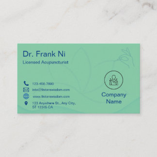 Tarjeta De Visita Acupuncture Business Card  TCM Business card