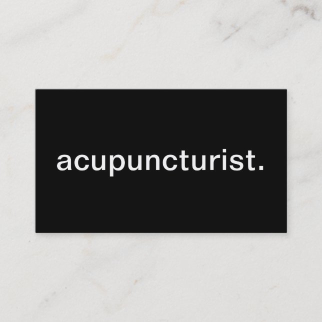 Tarjeta De Visita Acupuncturist (Anverso)