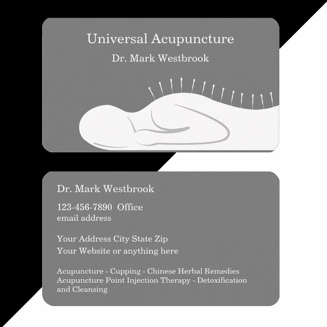Tarjeta De Visita Acupuntura moderna de diseño (Subido por el creador)