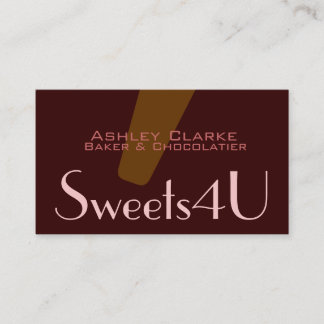 Tarjeta de visita adaptable de Chocolatier de la